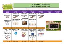 planning du 18 au 24 mai